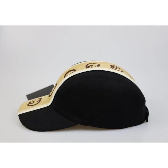 NWT Gucci interlocking G stripe hat in black size M - Picture 8 of 12